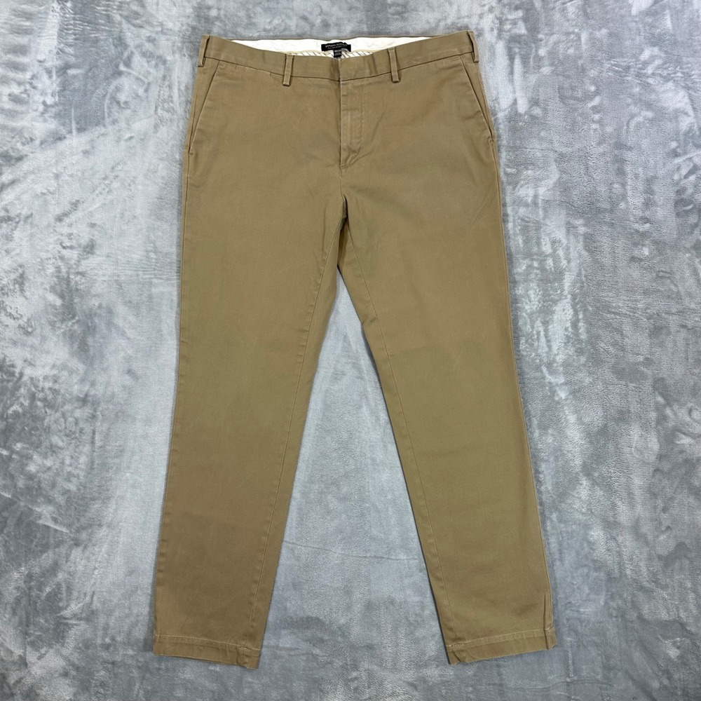 Banana Republic Fulton Skinny Fit Chino Pants Men's 38x34 Khaki Stretch Pants